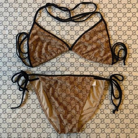 brown gucci bikini|Gucci bikini etsy.